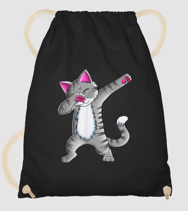 Pisică DAB model negru pe tricou