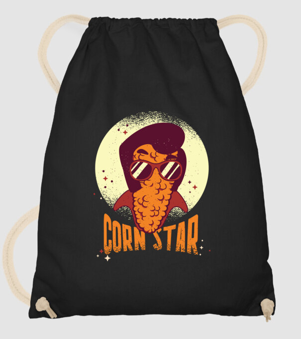 Corn Star - Porumb cu freză Elvis model negru pe tricou