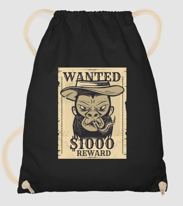 Maimuță cowboy model negru pe tricou