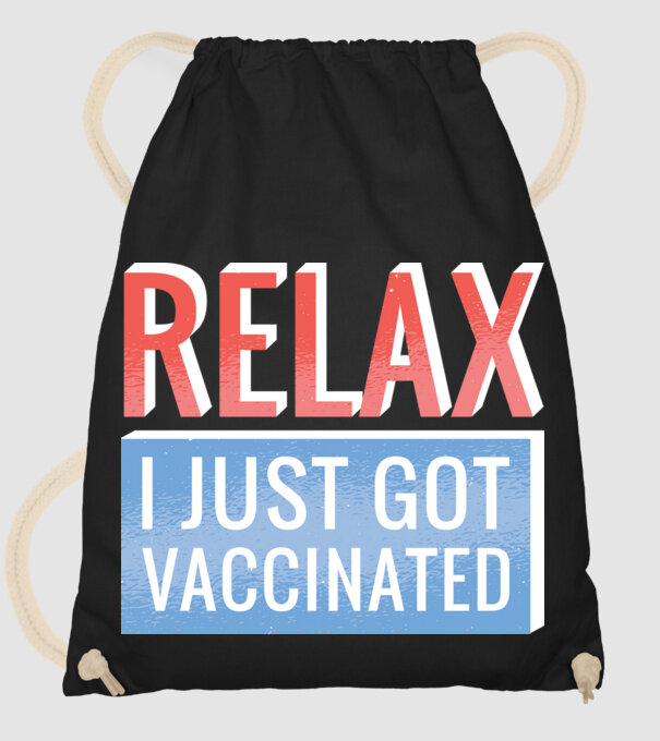 Fii calm, sunt vaccinat model negru pe tricou