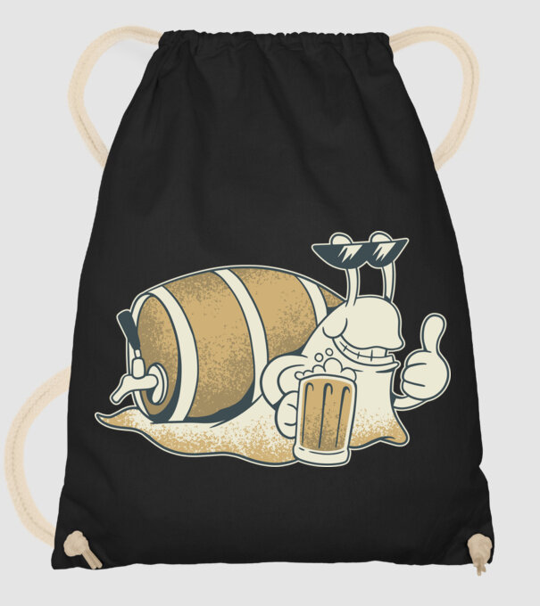 Melc cu bere model negru pe tricou