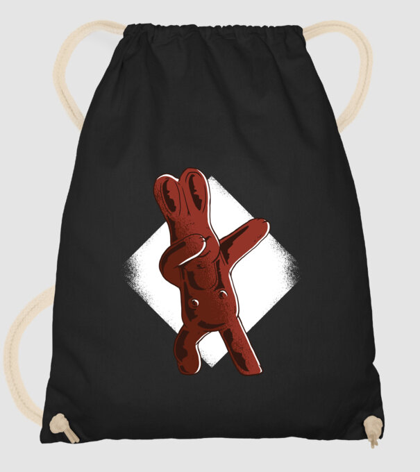Iepuraș de Ciocolată model negru pe tricou