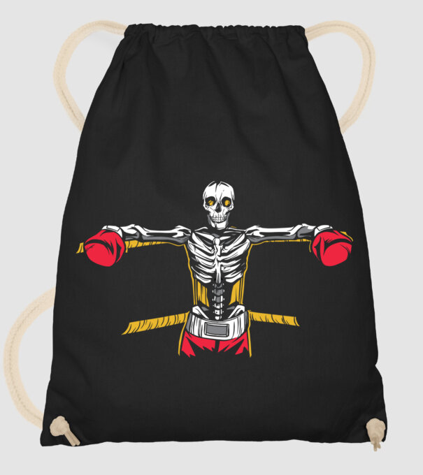 Schelet Boxer model negru pe tricou