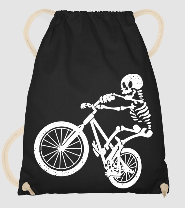 Biciclist schelet model negru pe tricou