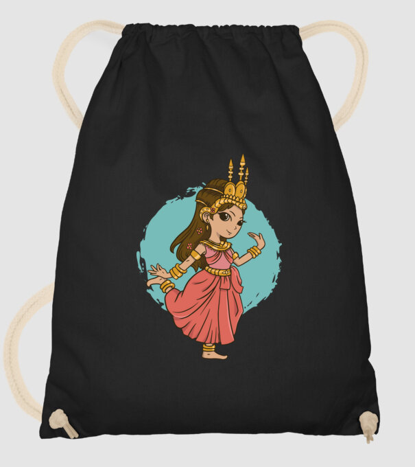 Prințesă drăguță model negru pe tricou