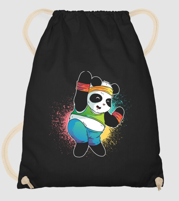 Panda drăguț Zumba model negru pe tricou