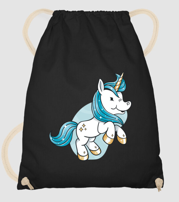 Unicorn drăguț model negru pe tricou