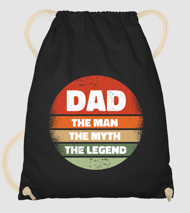 Dad The Man The Myth The Legend model negru pe tricou
