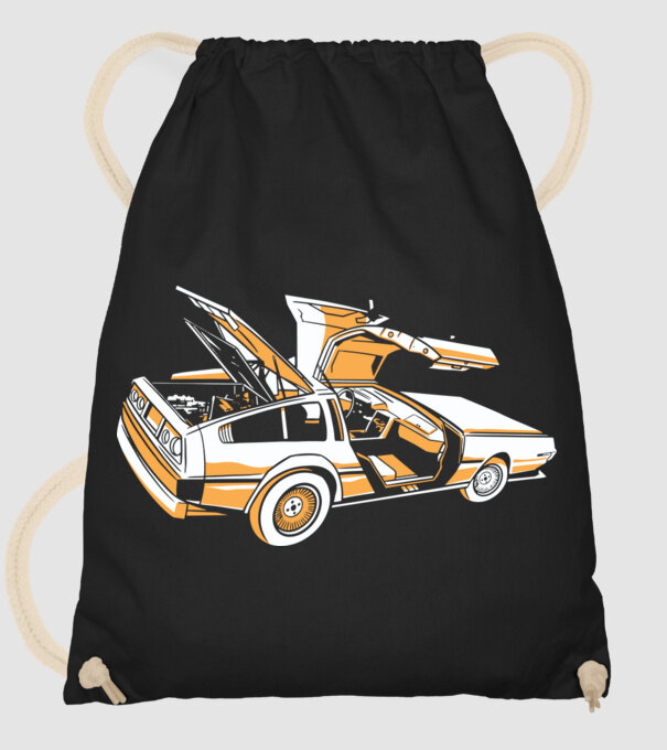 Delorian Înapoi în viitor model negru pe tricou