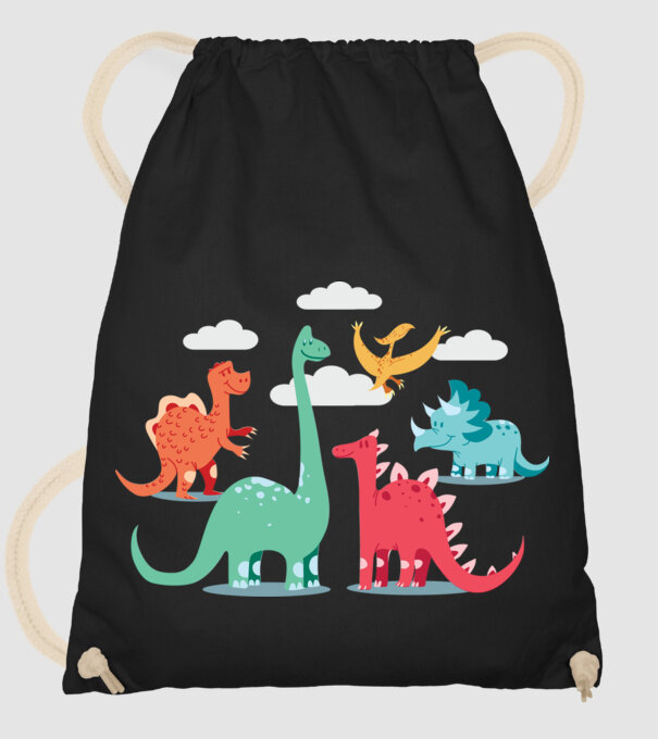 Dinozauri model negru pe tricou