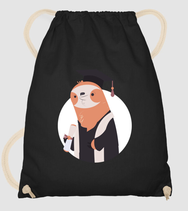 Leneș cu diplomă pentru absolvire model negru pe tricou