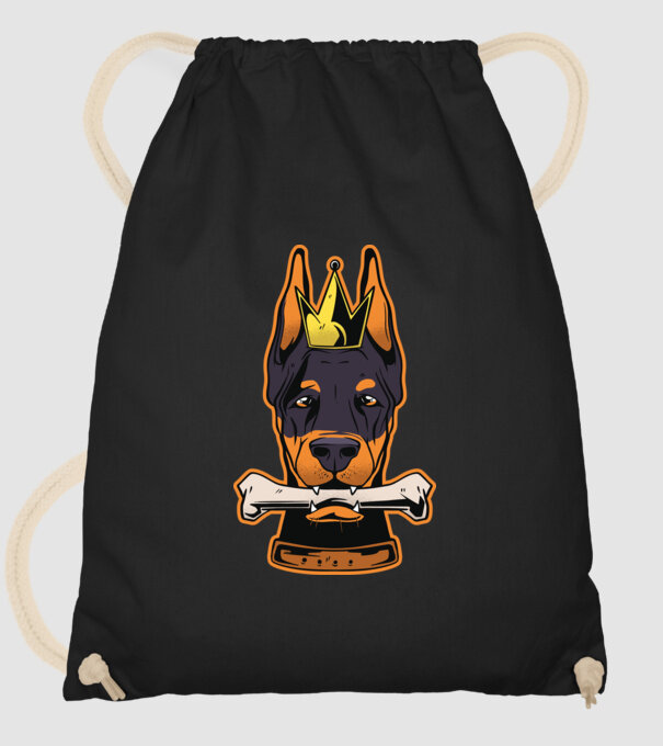Rege Doberman model negru pe tricou