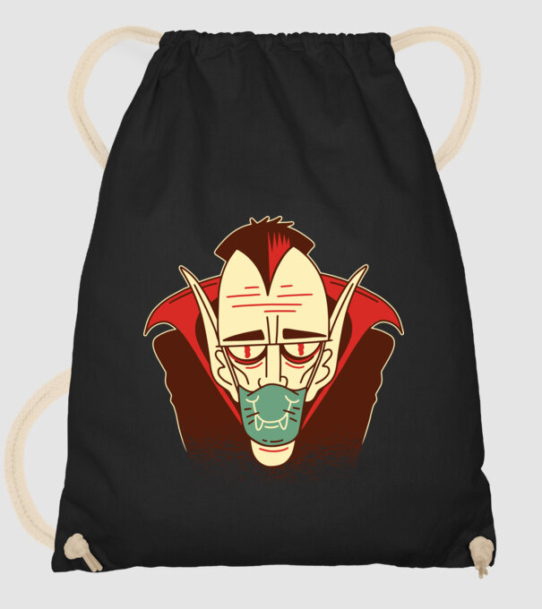Dracula în mască model negru pe tricou