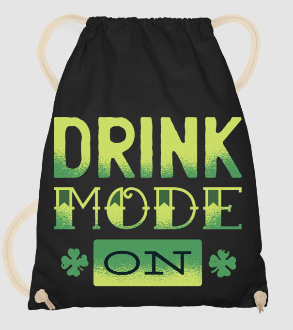 Drink mode on - Mod de băutură activat model negru pe tricou