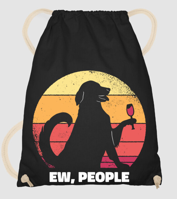 Ew, Oameni - Câine model negru pe tricou