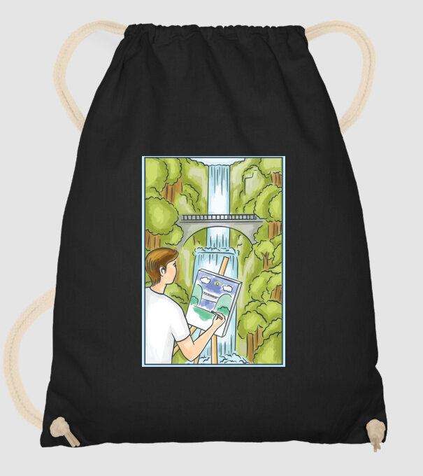 Pictură model negru pe tricou