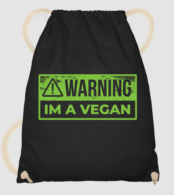 Atenție, sunt vegan model negru pe tricou