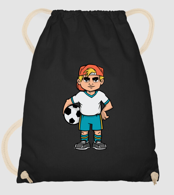 Băiat Fotbalist model negru pe tricou