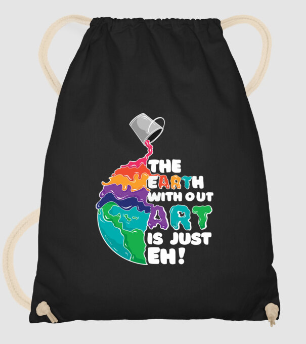 Pământ Artă model negru pe tricou