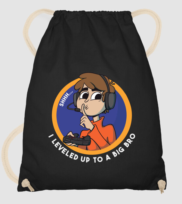 Gamer Frate mai mare model negru pe tricou