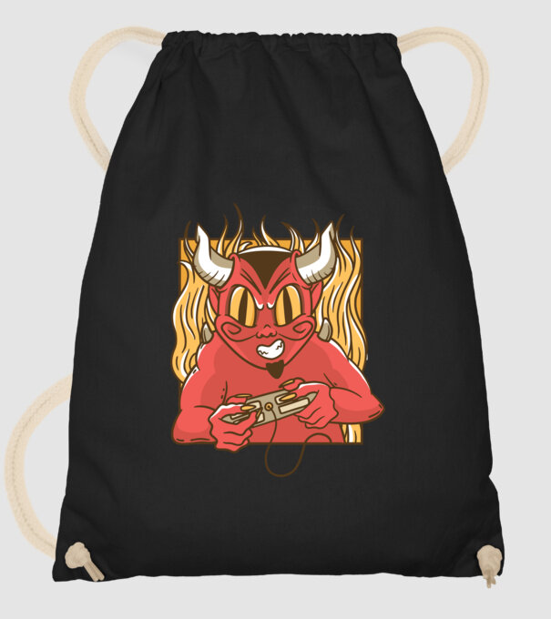 Gamer Diavol model negru pe tricou