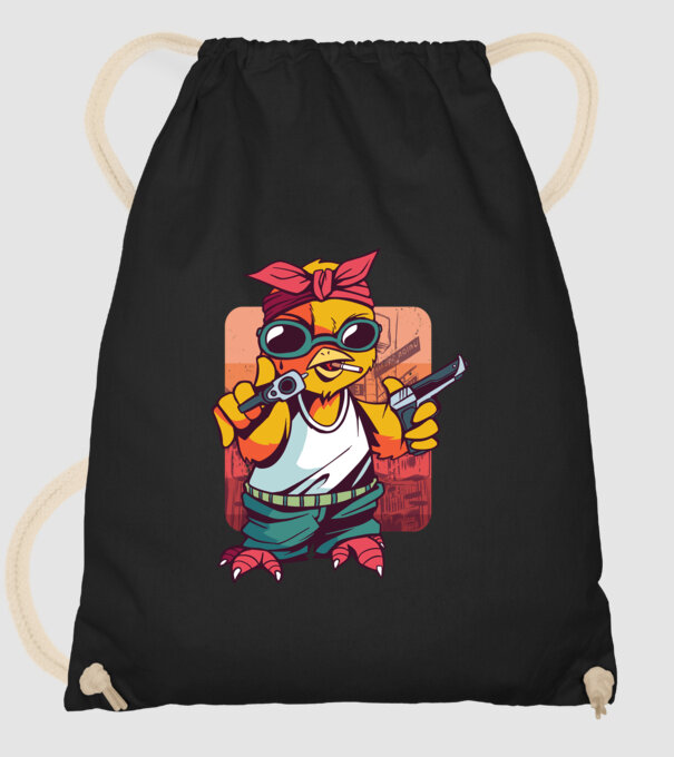 Pui Gangster model negru pe tricou