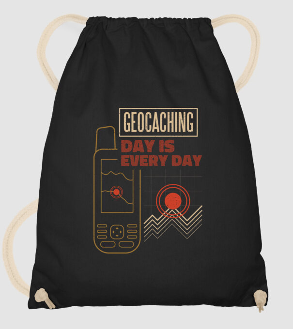 Geocaching model negru pe tricou