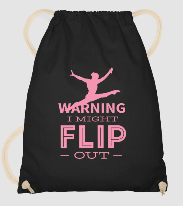 Gimnast model negru pe tricou