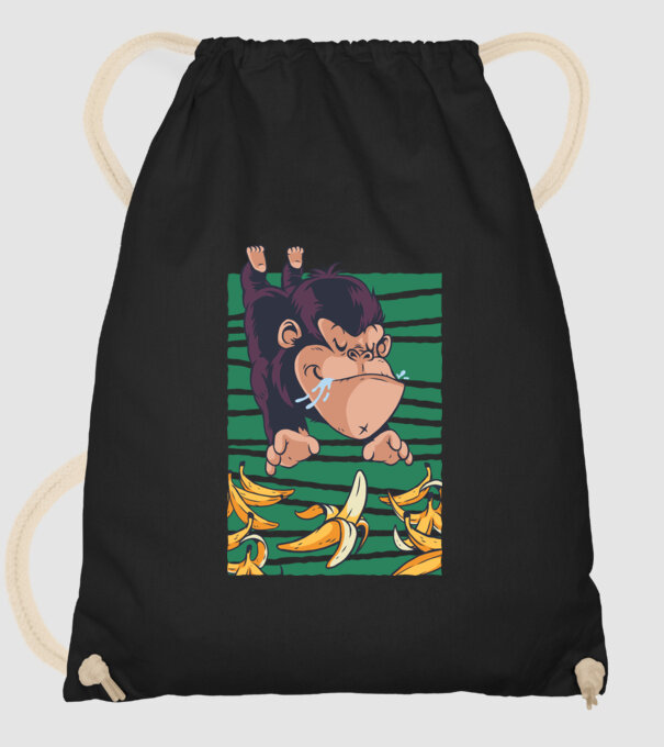 Gorilă Banană model negru pe tricou
