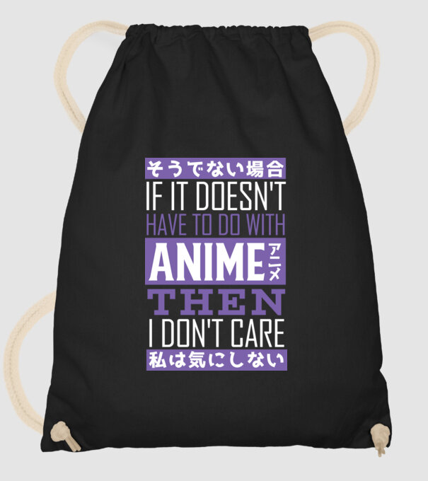 Dacă nu are nimic de-a face cu Anime, nu-mi pasă model negru pe tricou