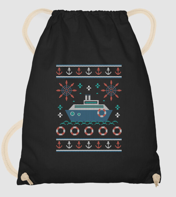 Pulover urât cu vapor model negru pe tricou