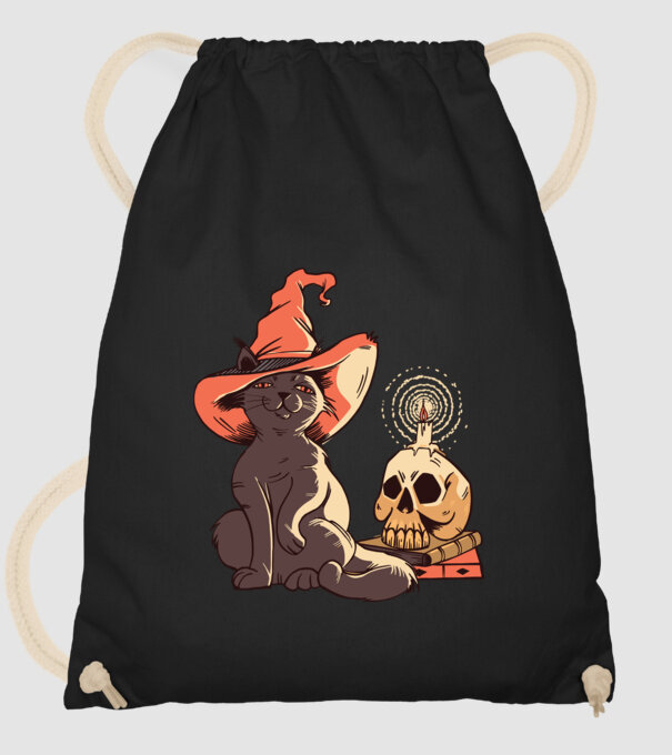 Pisică Halloween model negru pe tricou