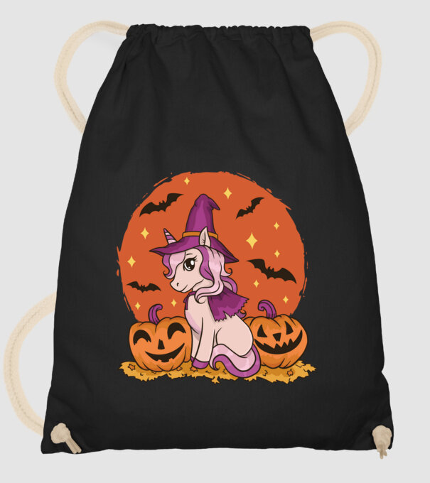 Unicorn Halloween model negru pe tricou