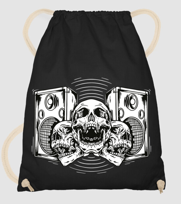 Cranii difuzor model negru pe tricou