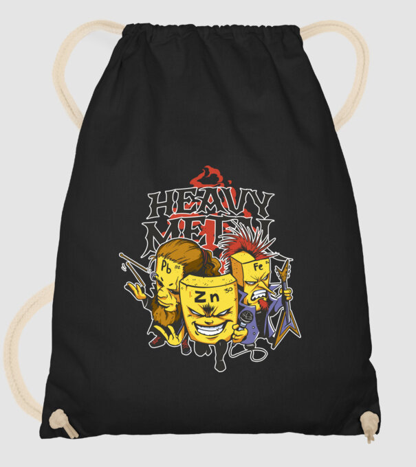 Elemente Heavy Metal model negru pe tricou