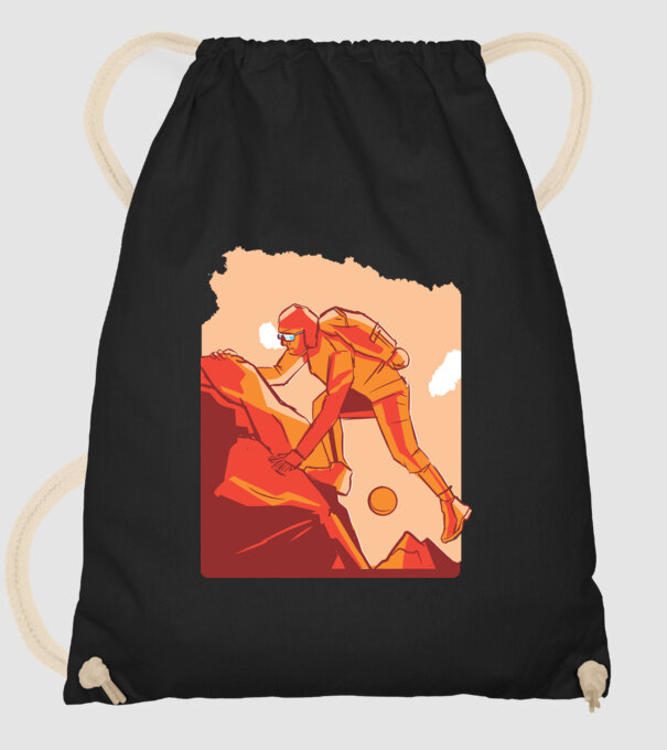 Alpinism model negru pe tricou