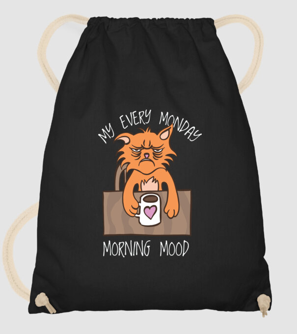 Starea mea de spirit de luni model negru pe tricou