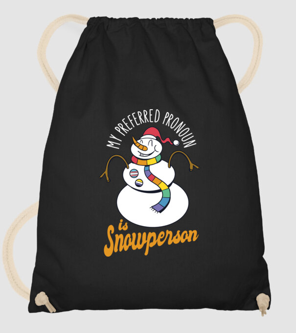 Om de zăpadă model negru pe tricou