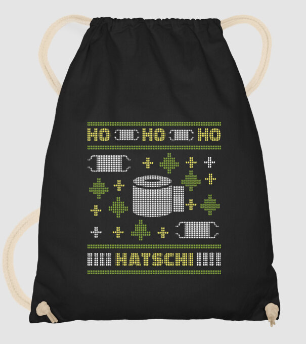 Hohohoho hârtie igienică pulover urât model negru pe tricou