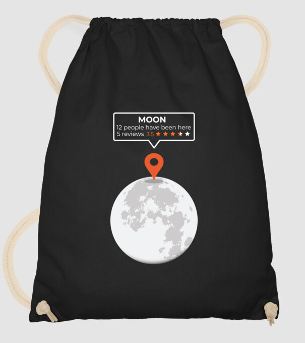 Luna Recenzie model negru pe tricou