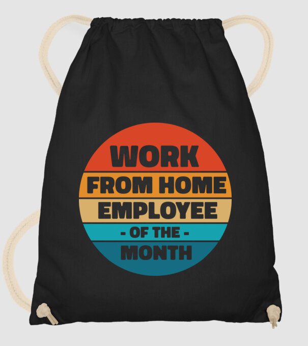 Lucrătorul la domiciliu al lunii model negru pe tricou