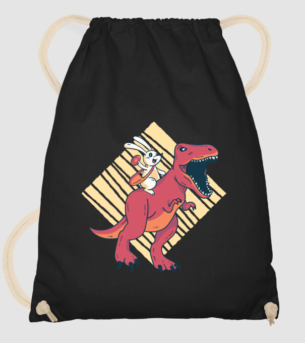 Dinozaur de Paște model negru pe tricou