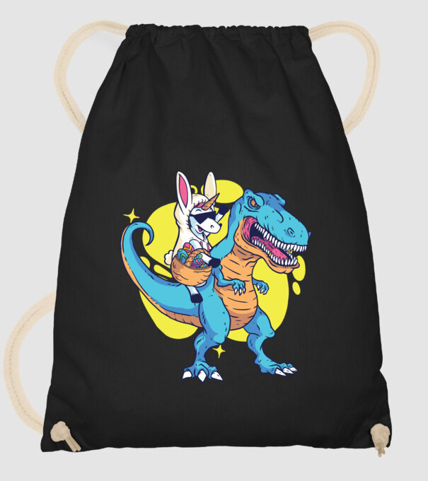 Dinozaur de Paște model negru pe tricou