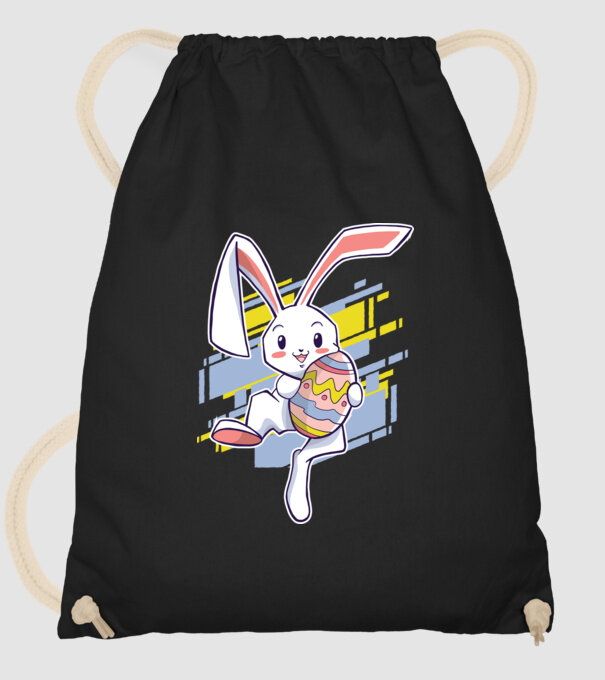 Iepuraș de Paște model negru pe tricou