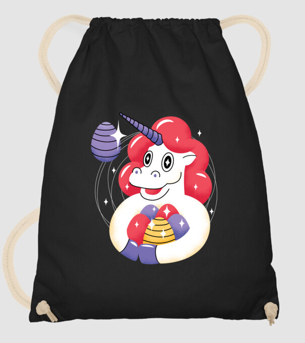 Unicorn de Paște model negru pe tricou