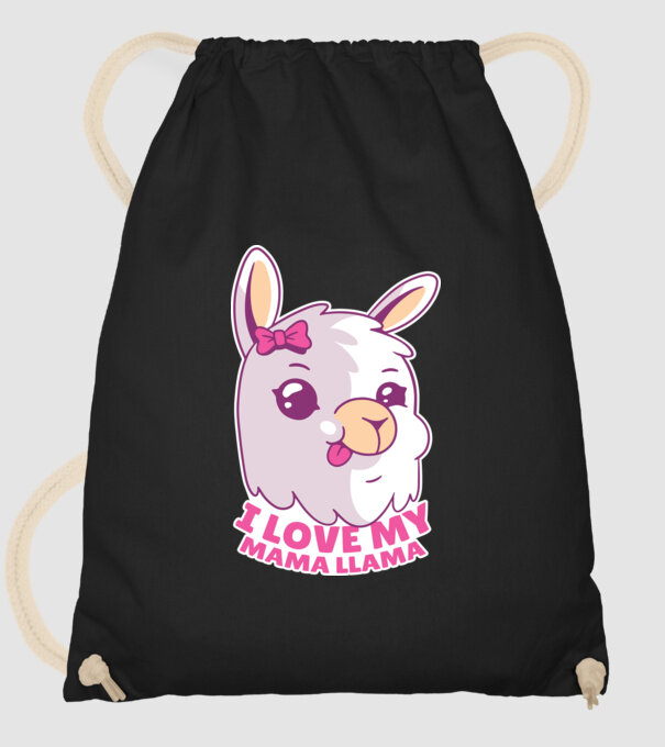 I Love My Papa Llama tricou drăguț cu lamă pentru bunica model negru pe tricou