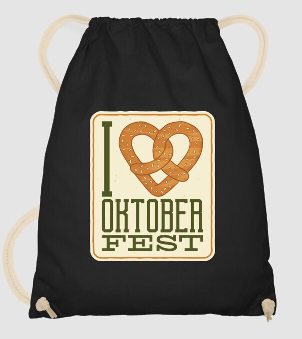 I Love Oktoberfest model negru pe tricou