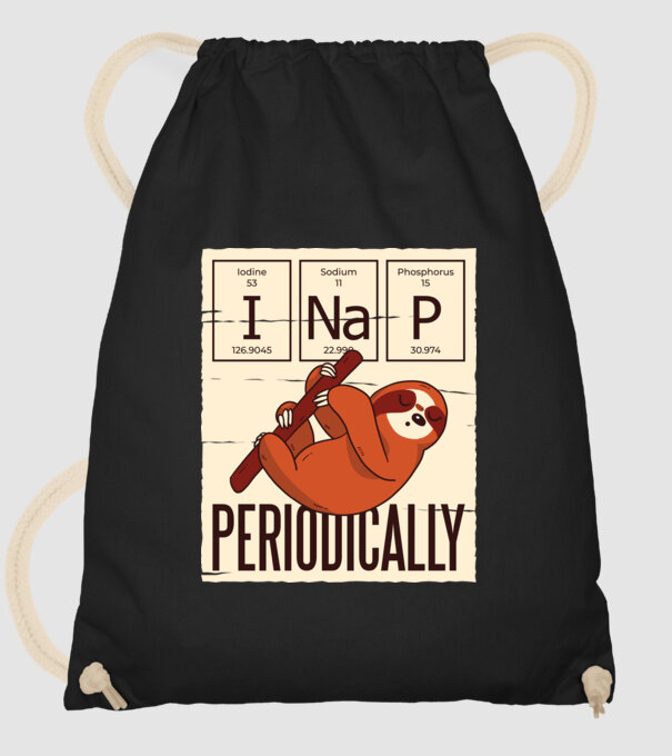 I NaP Periodic tricou leneș model negru pe tricou