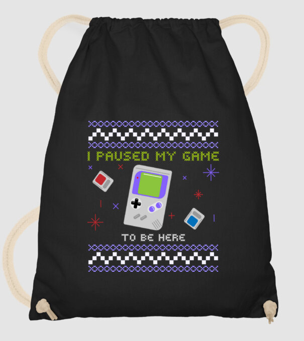 I paused my game to be here - Gamer pulovăr urât model negru pe tricou