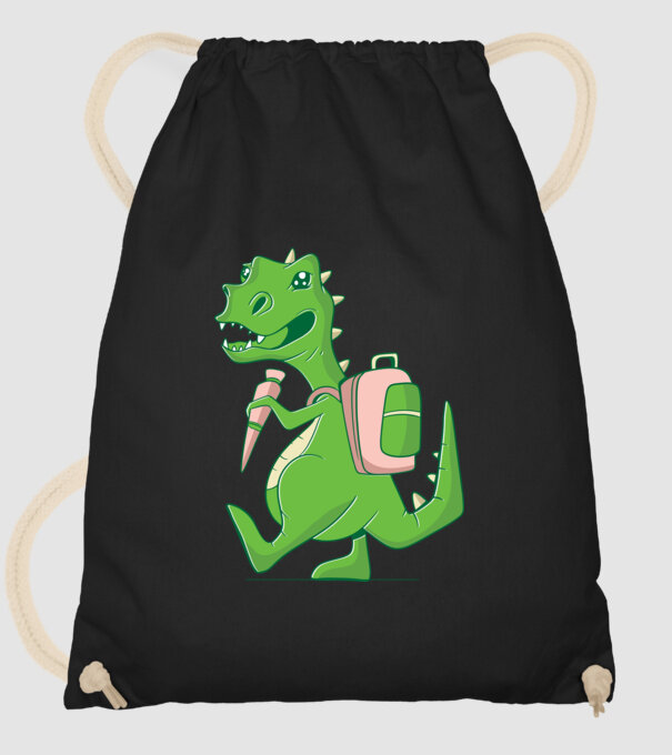 Elev Dino model negru pe tricou